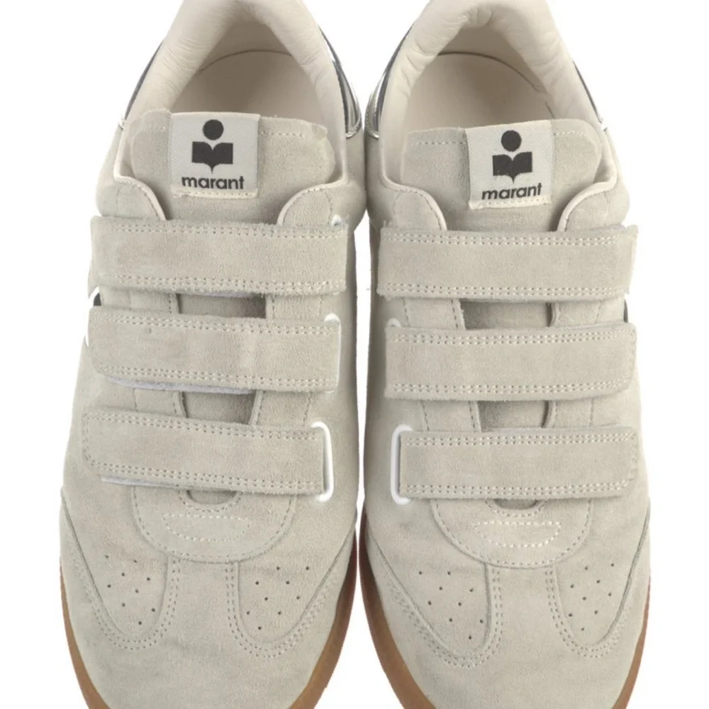 Isabel Marant Cream and Silver Sneakers Minimalist Design - Picture 3 of 5